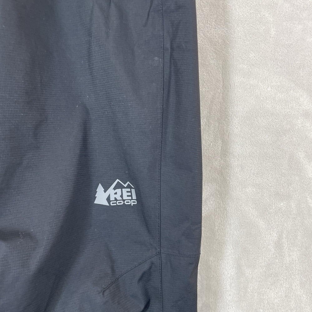 REI Rain Pants Mens XL Short Black Waterproof Nylon Hiking Zip Leg Outdoor 43509 - Picture 9 of 16